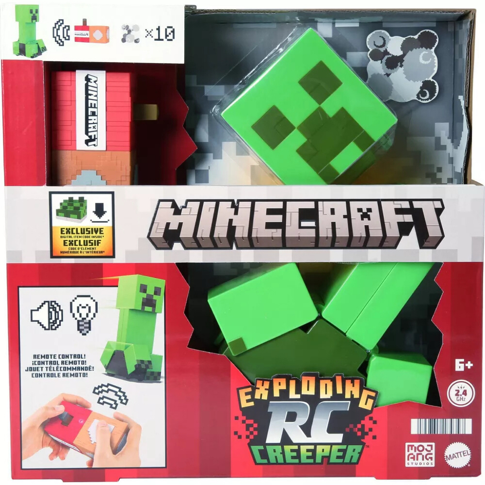 Mattel Minecraft Exploding RC Creeper with Lights & Sounds 10 Explosion Particle
